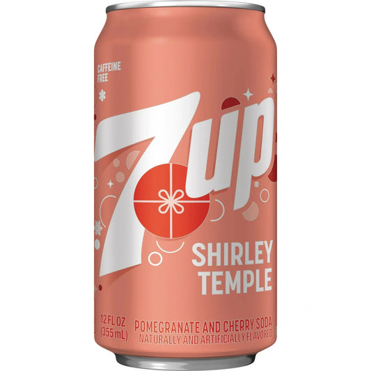 7UP Shirley Temple 355 ml Dose – koffeinfreies amerikanisches Erfrischungsgetränk mit Granatapfel- und Kirscharoma für den Getränke-Großhandel